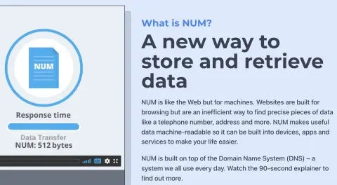 Screenshot used in the talk for NUM contacts database